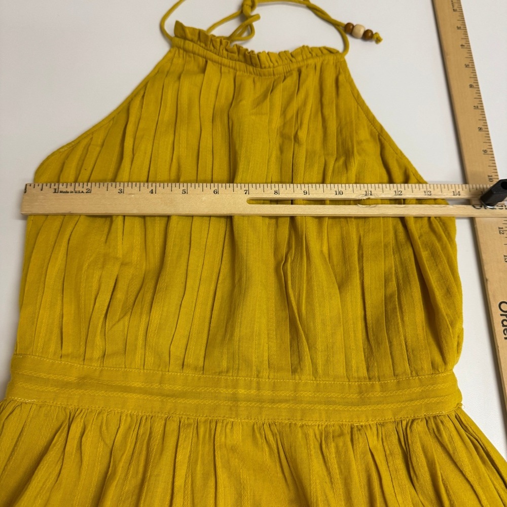 TULAROSA Dress Womens Small Yellow Roe Midi Halter Neck Backless Slit - Picture 7 of 9